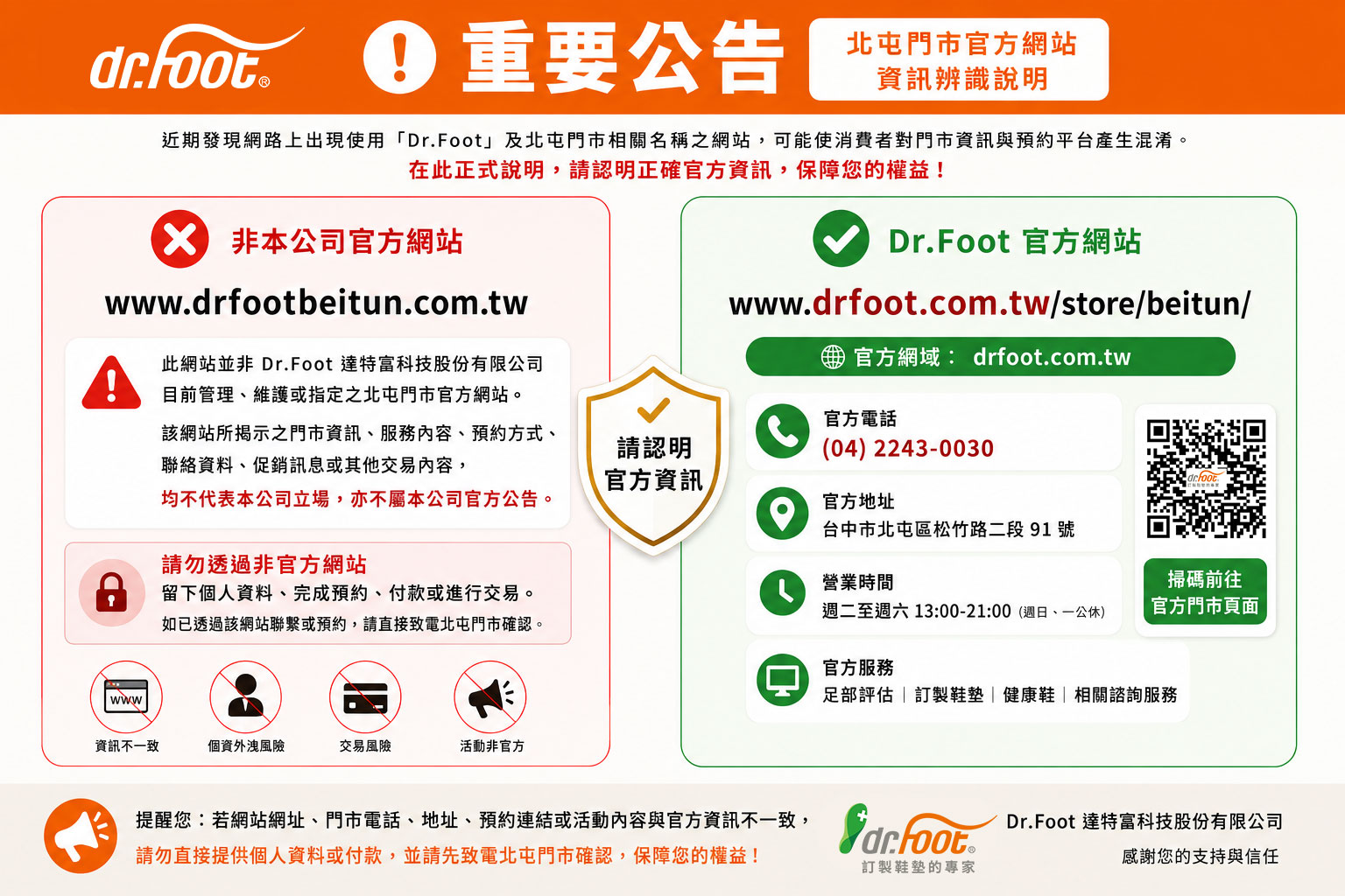 重要公告｜台中北屯門市官方網站辨識說明